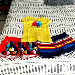 The North Face Women’s swim shorts and matching T-shirt.